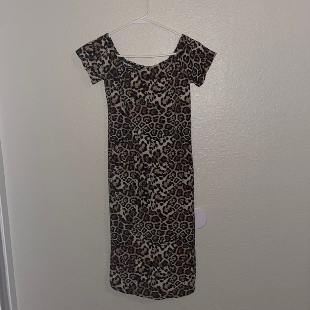Leapord Print Form Fitting Dress